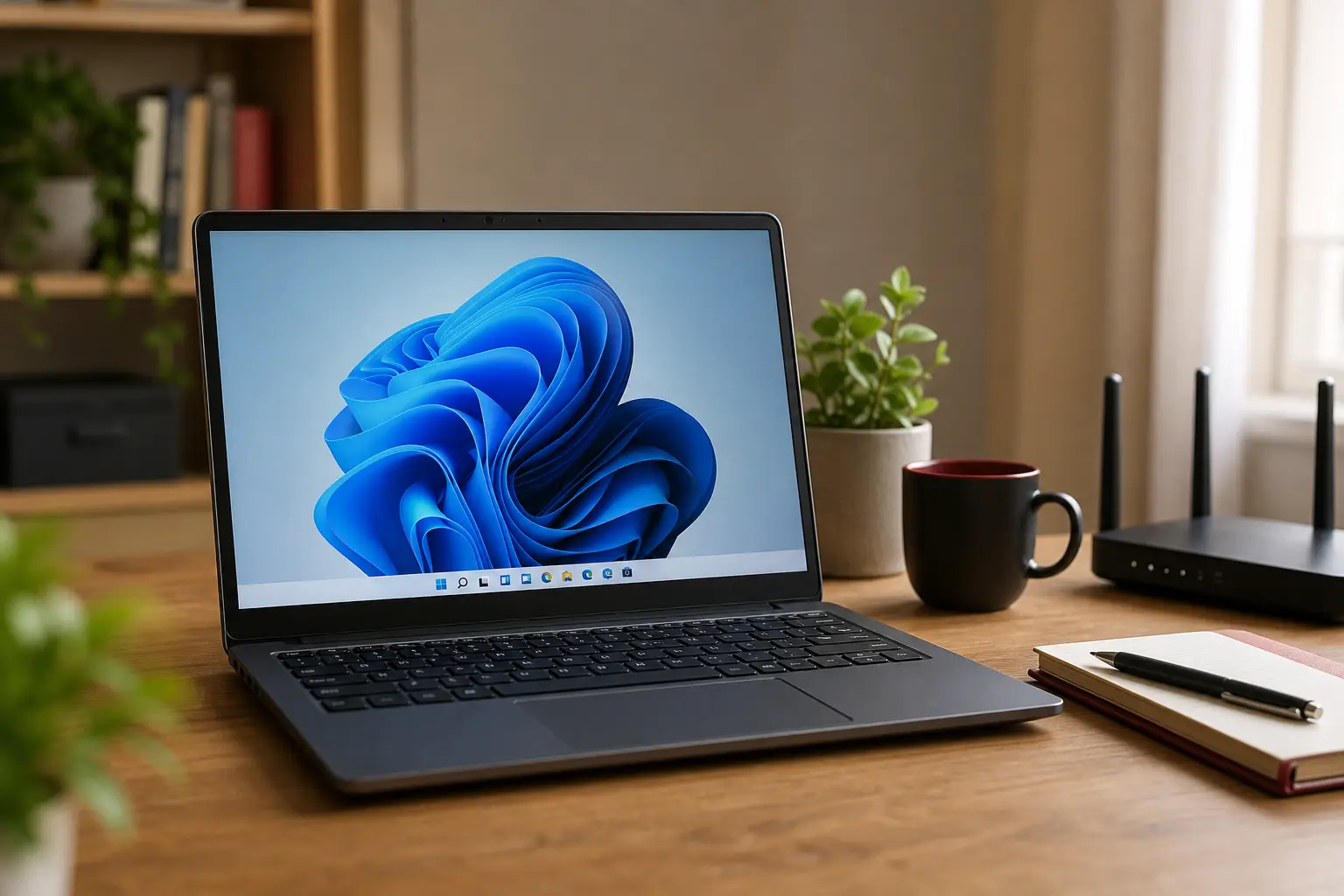 Illustratieve afbeelding bij computer klaar voor windows 11, maar internet viel soms weg